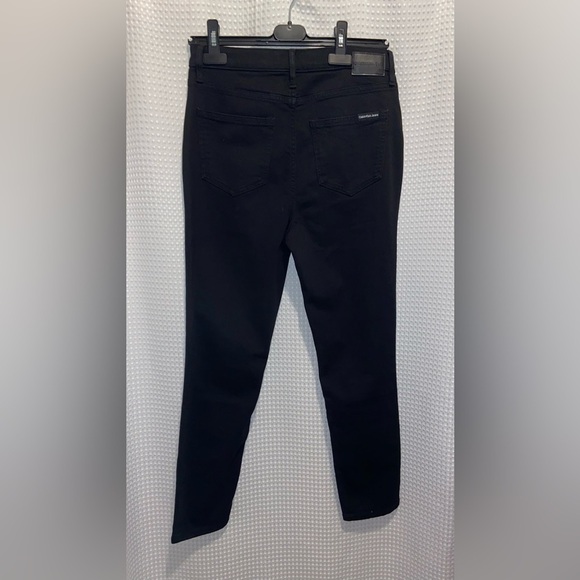 Women’s Calvin Klein skinny high‎ rise black Jeans Sz 8 - Picture 10 of 12
